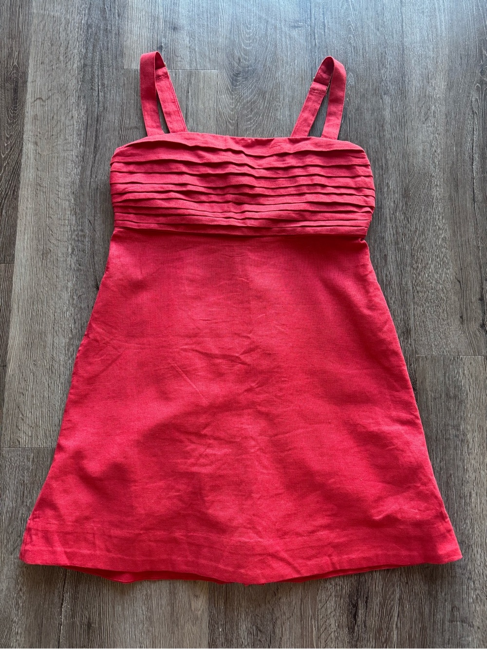 NWT Abercrombie Emerson Linen Blend Skort Mini Dress Red Size Medium